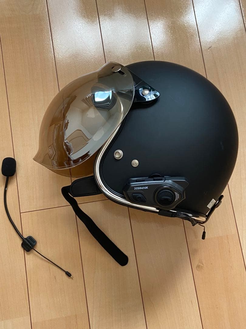 TT＆COジェットヘルメット マットブラック インカム付き