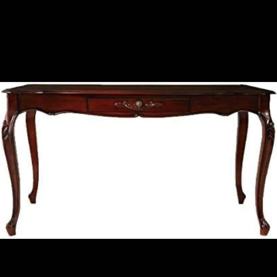 コモダイニングテーブル135 　アンティーク調 マホガニー　ネコ脚