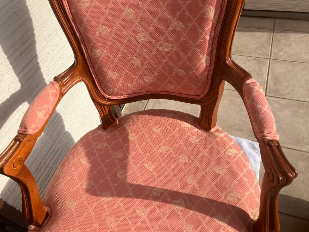 ◉アンティーク調 木製 肘付きチェア アームチェア クラシック 洋風　1脚