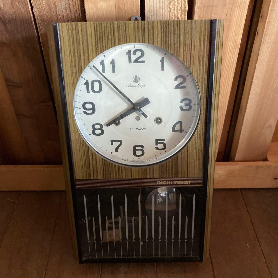 ネジ巻式 壁掛時計 アイチスーパーエイト30DAY