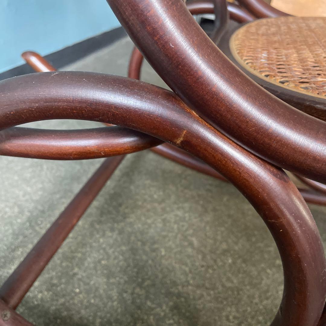 秋田木工　ロッキングチェア　籐　ラタン　曲げ木