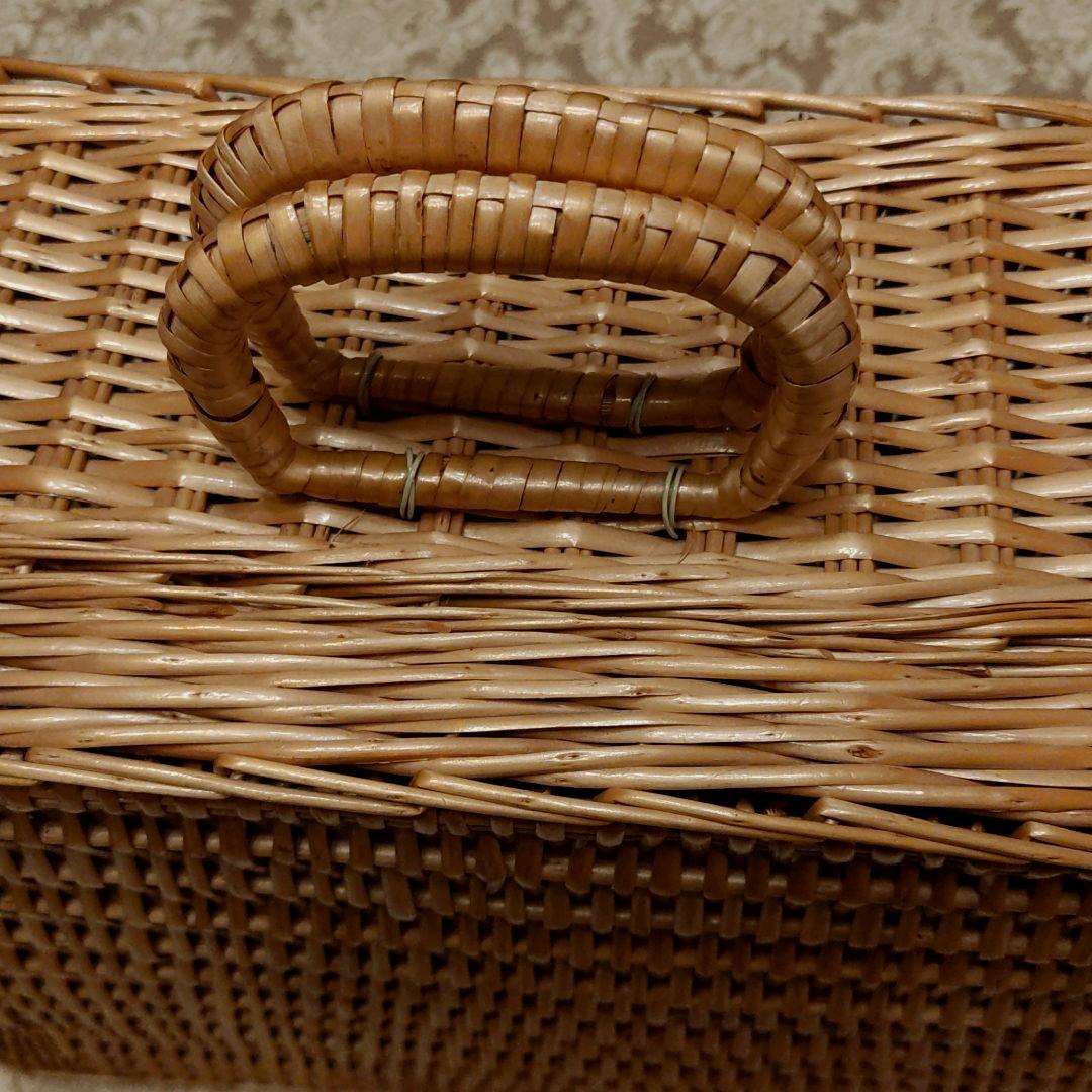 アンティーク　籠　ピクニック　キャンプ　レア　当時物