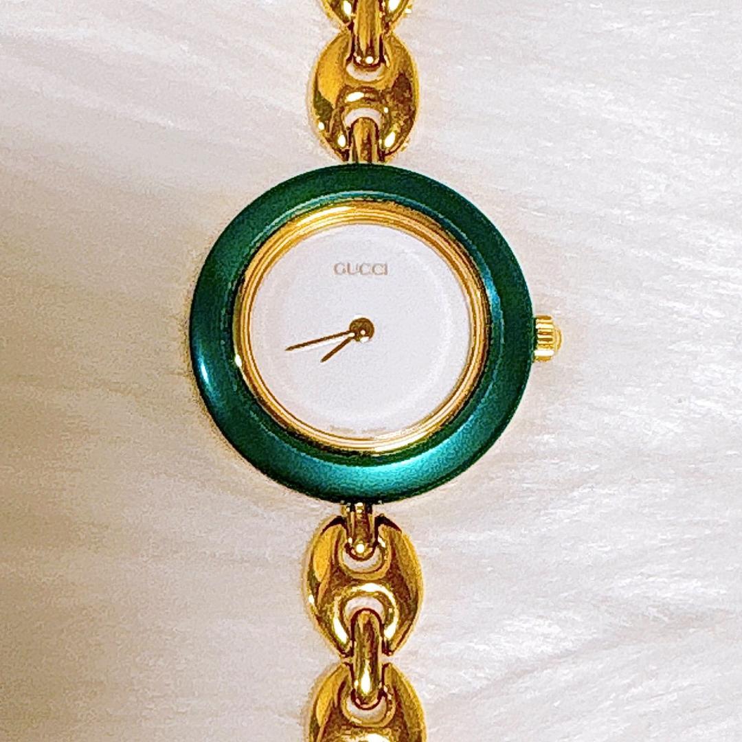 グッチ　電池交換済　11/12.2 チェンジベゼルウォッチ　6色チェーンウォッチ