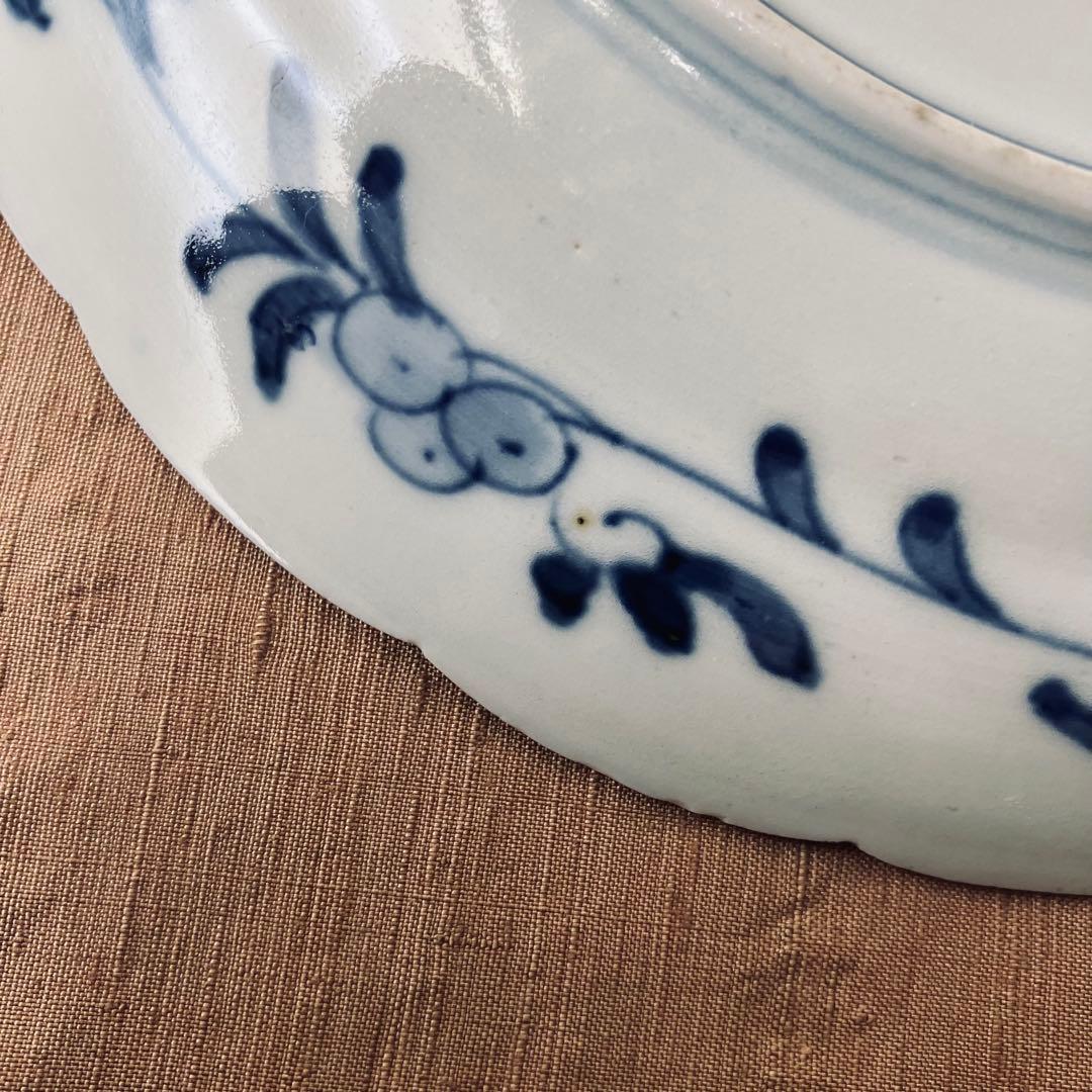 精磁会社　② 輪花プレート　鳳凰　丸紋　有田焼　明治伊万里　希少　古伊万里