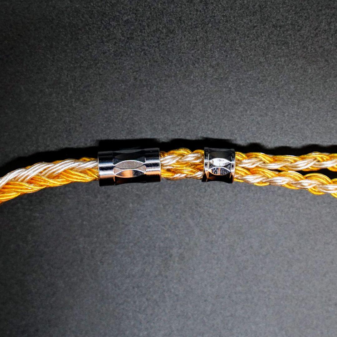 【オーダーメイド】24コア金メッキ銀メッキ編み込みCIEM 2PIN 4.4mm