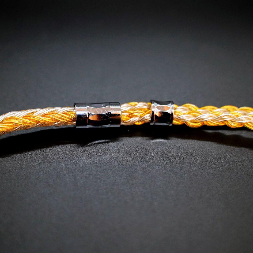 【オーダーメイド】24コア金メッキ銀メッキ編み込みCIEM 2PIN 4.4mm