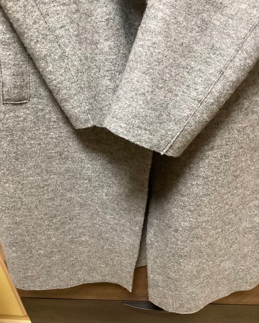 美品　23区Moessmer MILLEDJERSEYロングウールコート　グレー