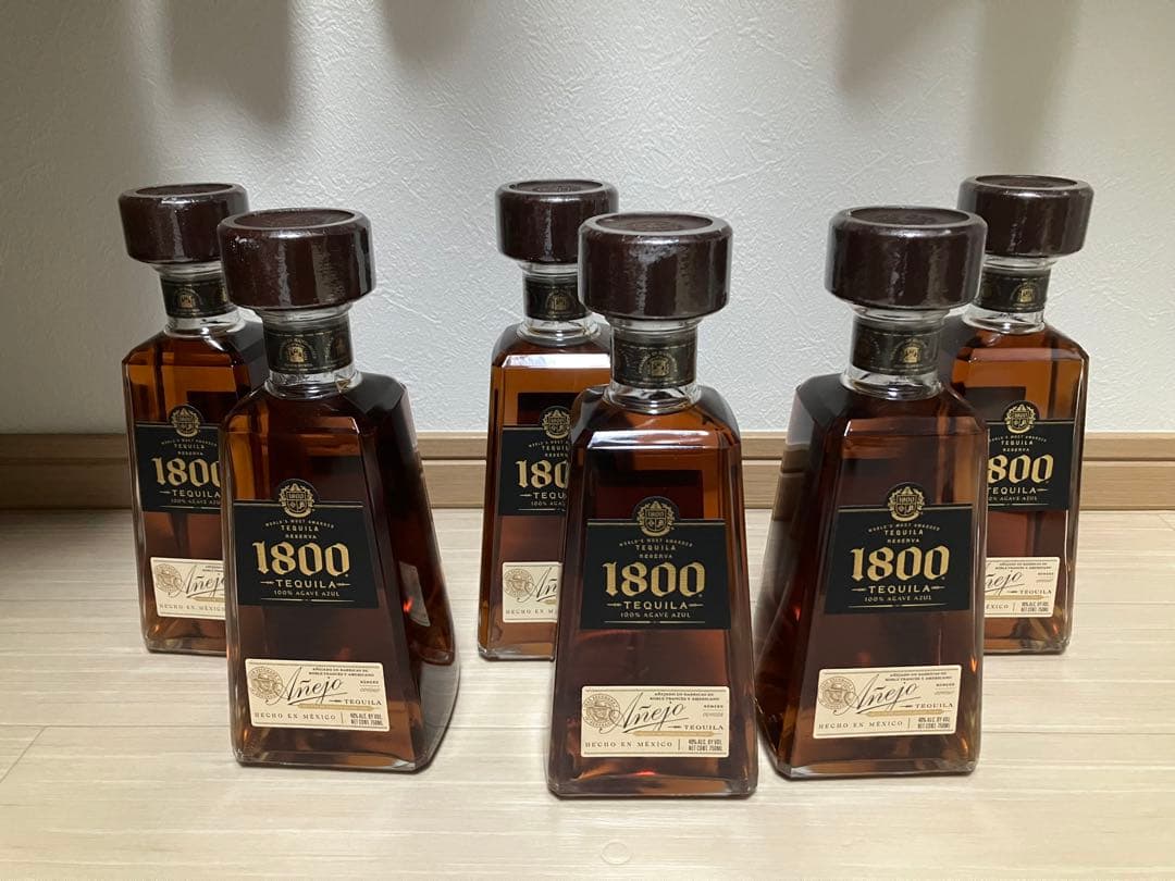 新品未開封　1800 Tequila アネホ 750ml 40%テキーラ ６本