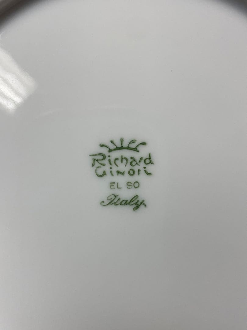 リチャードジノリベッキオグレース　皿 3枚セット 金縁 波型デザイン 廃盤