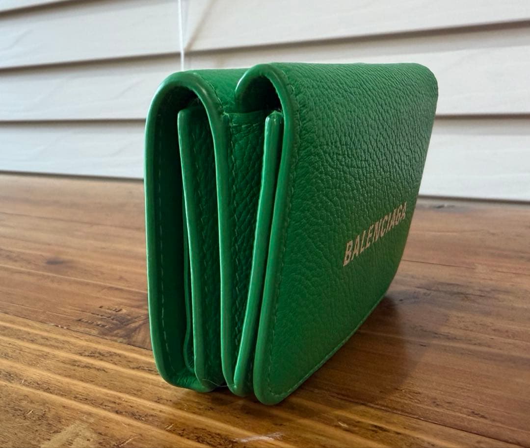 BALENCIAGA 三つ折り財布 キャッシュミニ グリーン
