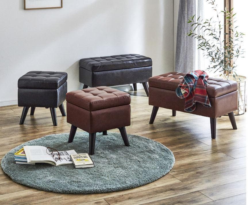 GTT ST　収納スツール　1個　ダイニングチェア　ブラウン（ライト系）