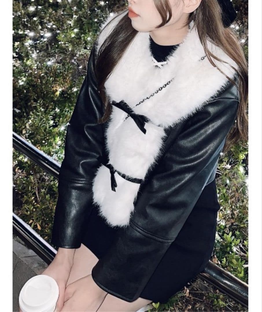 Darich ダーリッチ リボンベルトヴィンテージレザージャケット ブラック