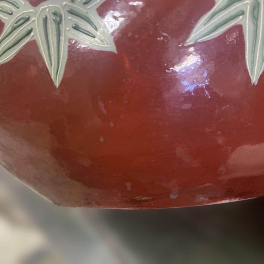 昭和37年製九谷焼ダルマ　赤絵付け 記念品　レアなダルマ