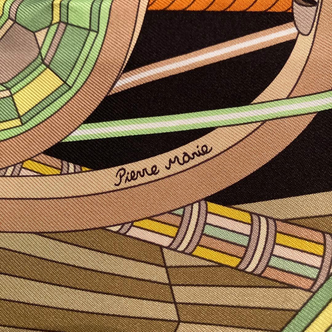 エルメススカーフカレ90【時の実験室】ピエール.マリの人気デザイン