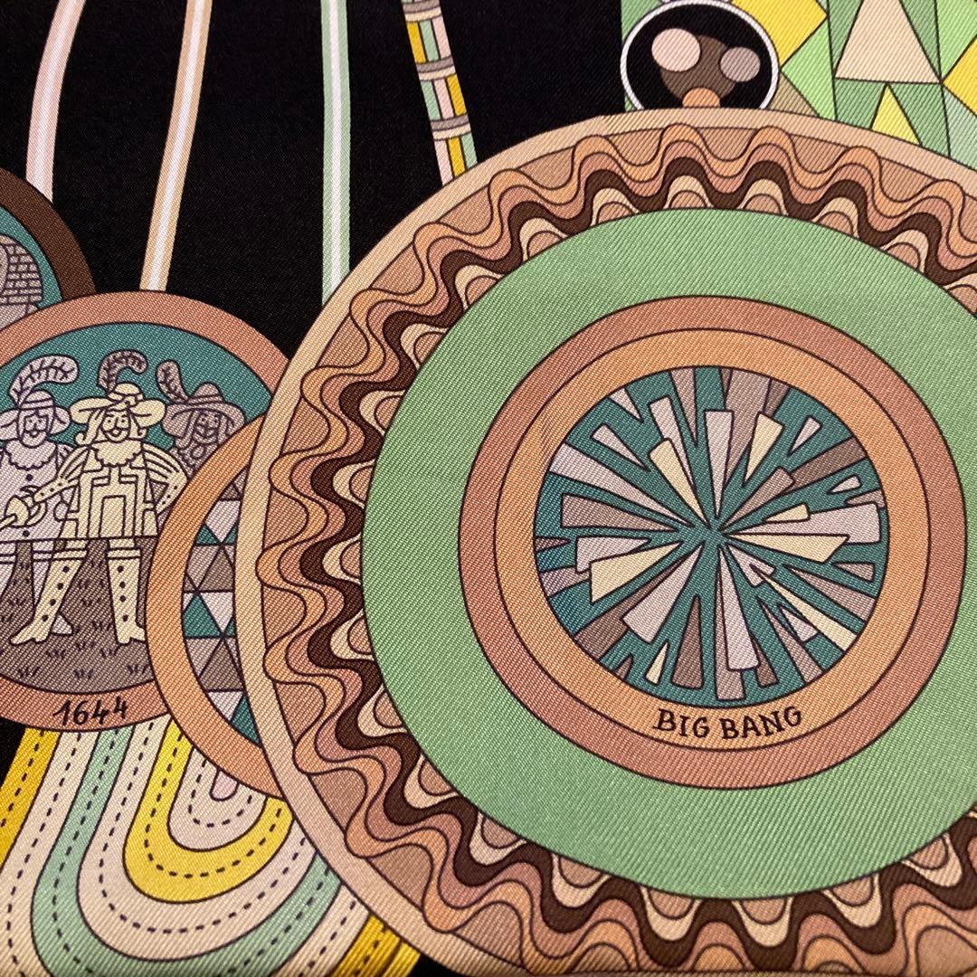 エルメススカーフカレ90【時の実験室】ピエール.マリの人気デザイン