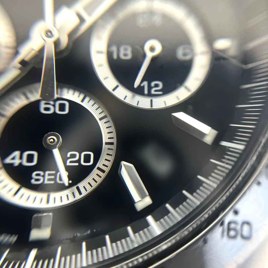 【稼働美品】SEIKO クロノグラフ ブラック 8T63-00d0