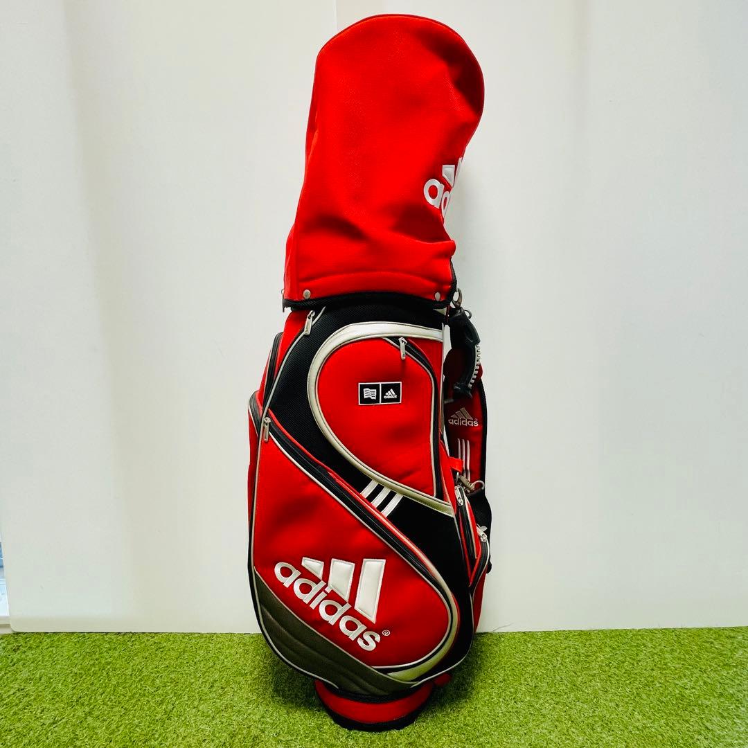 adidas アディダス ゴルフ キャディバッグ 赤黒
