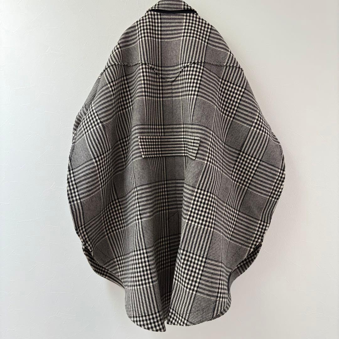 MM6 Maison Margiela チェック柄コクーンコート XS 大きめ