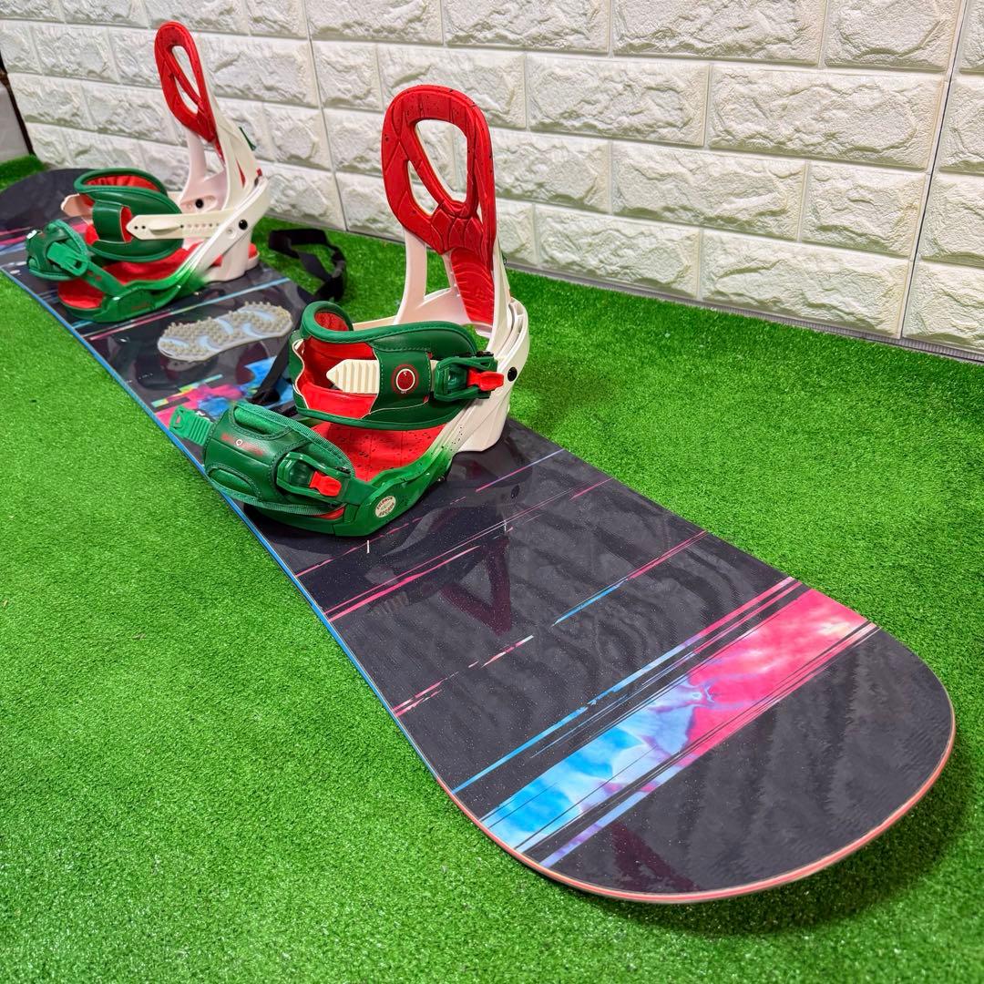 美品　SALOMON 143 スノーボード　ビンディング　スイカ　可愛い　ケース