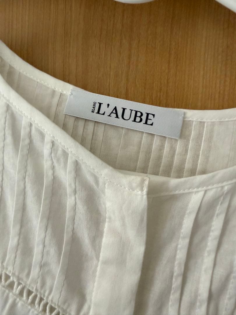 Laubeblanc Pin-tuck Lace Mini Dress　ホワイト