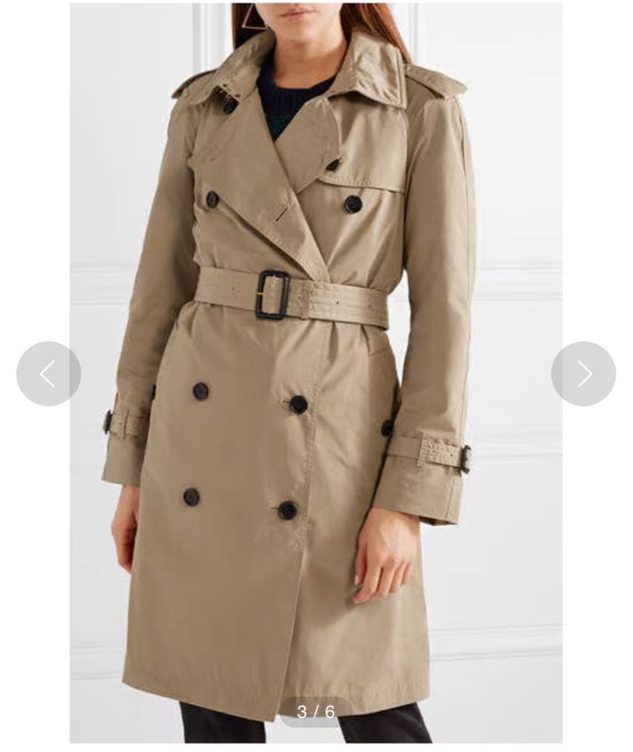 美品 近年モデル バーバリー 軽撥水 フード付 トレンチコート メガチェック40