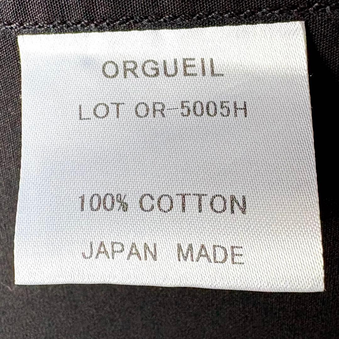 ORGUEIL日本製アメカジ黒ワークシャツ42XL相当ビッグサイズコットン人気大