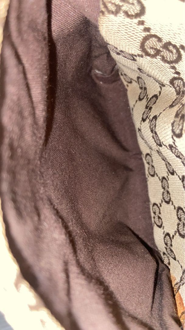 GUCCI ボディバッグ　ウエストポーチ　シェリーライン　GG柄　キャンバス