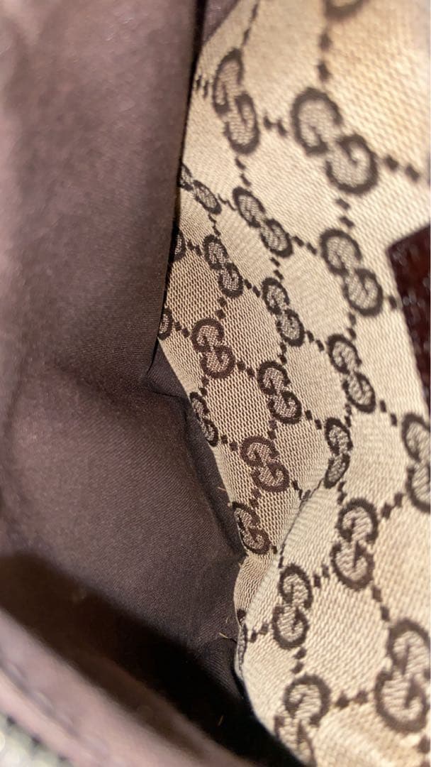 GUCCI ボディバッグ　ウエストポーチ　シェリーライン　GG柄　キャンバス