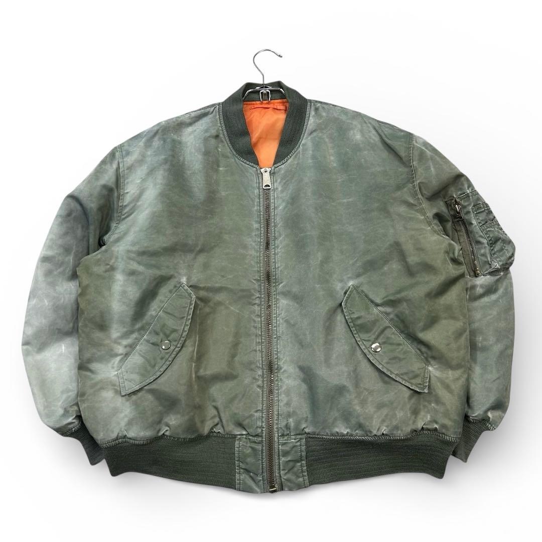 90's Vintage MA-1 フライトジャケット 短丈 フェード古着