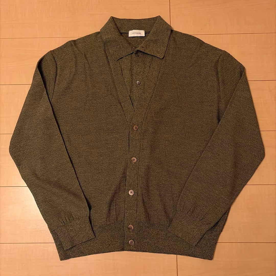 LEMAIRE Mサイズ グレー系カーディガン