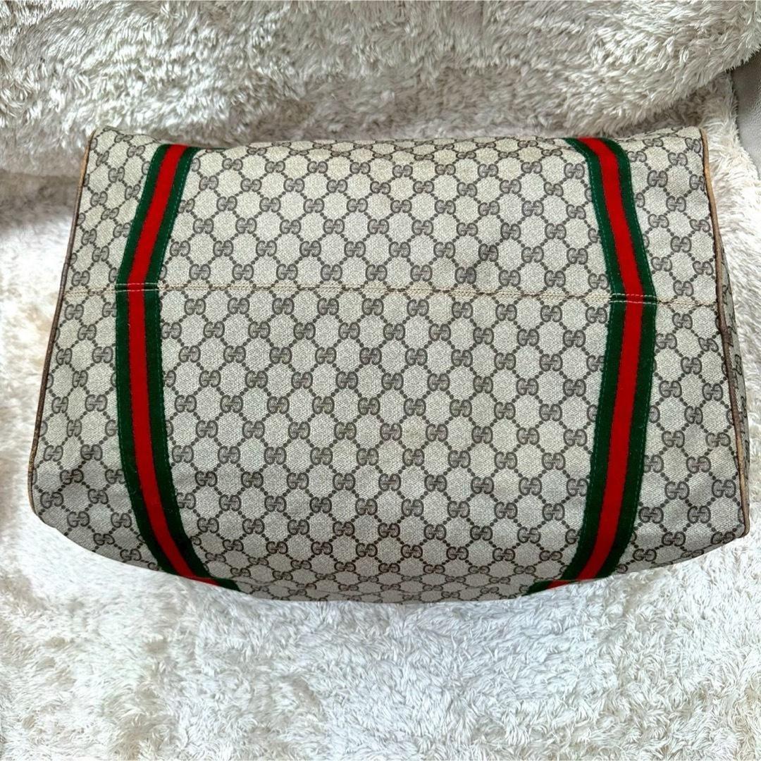 【美品】グッチ ボストンバッグ ベージュ スプリーム GG柄 シェリーライン
