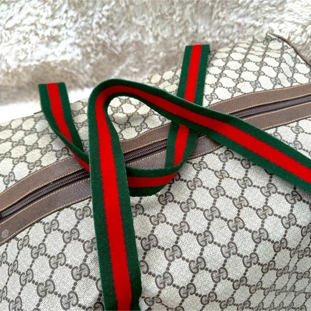 【美品】グッチ ボストンバッグ ベージュ スプリーム GG柄 シェリーライン