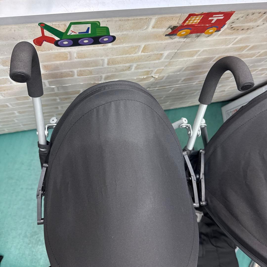 Coolkids クールキッズ　二人ベビーカー　バギー　コンパクト　ブラック