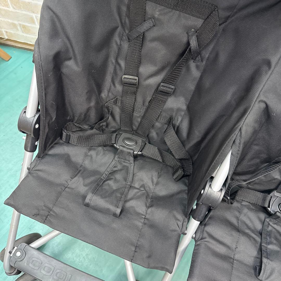 Coolkids クールキッズ　二人ベビーカー　バギー　コンパクト　ブラック