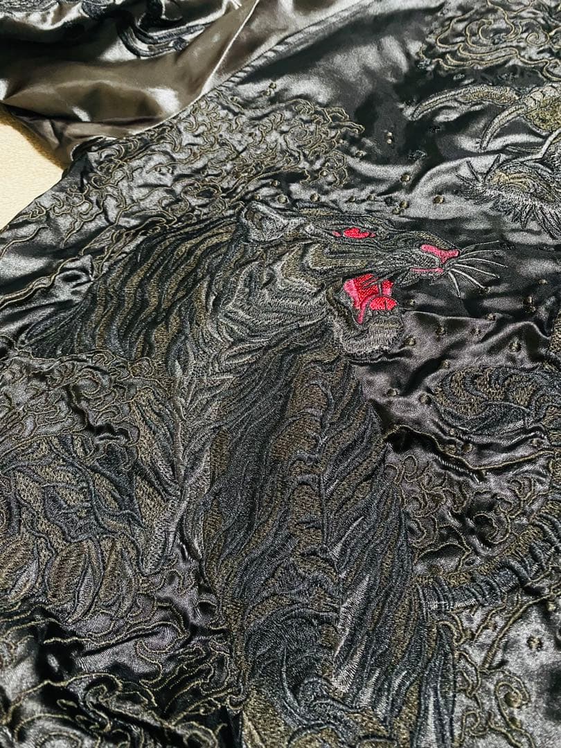 Japanese 龍虎日本限定 スカジャン unisex サテン vintage