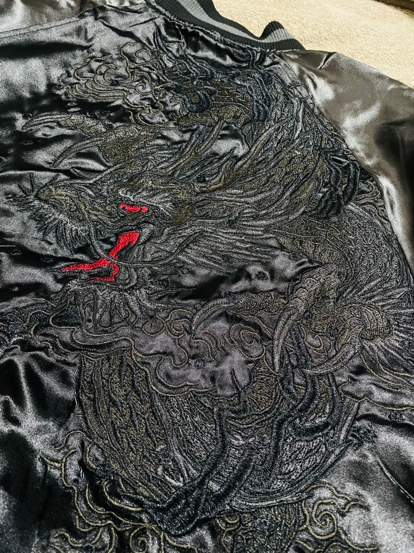 Japanese 龍虎日本限定 スカジャン unisex サテン vintage