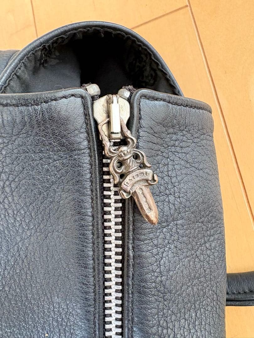 CHROME HEARTS レザートートバッグ セメタリークロス ダガージップ