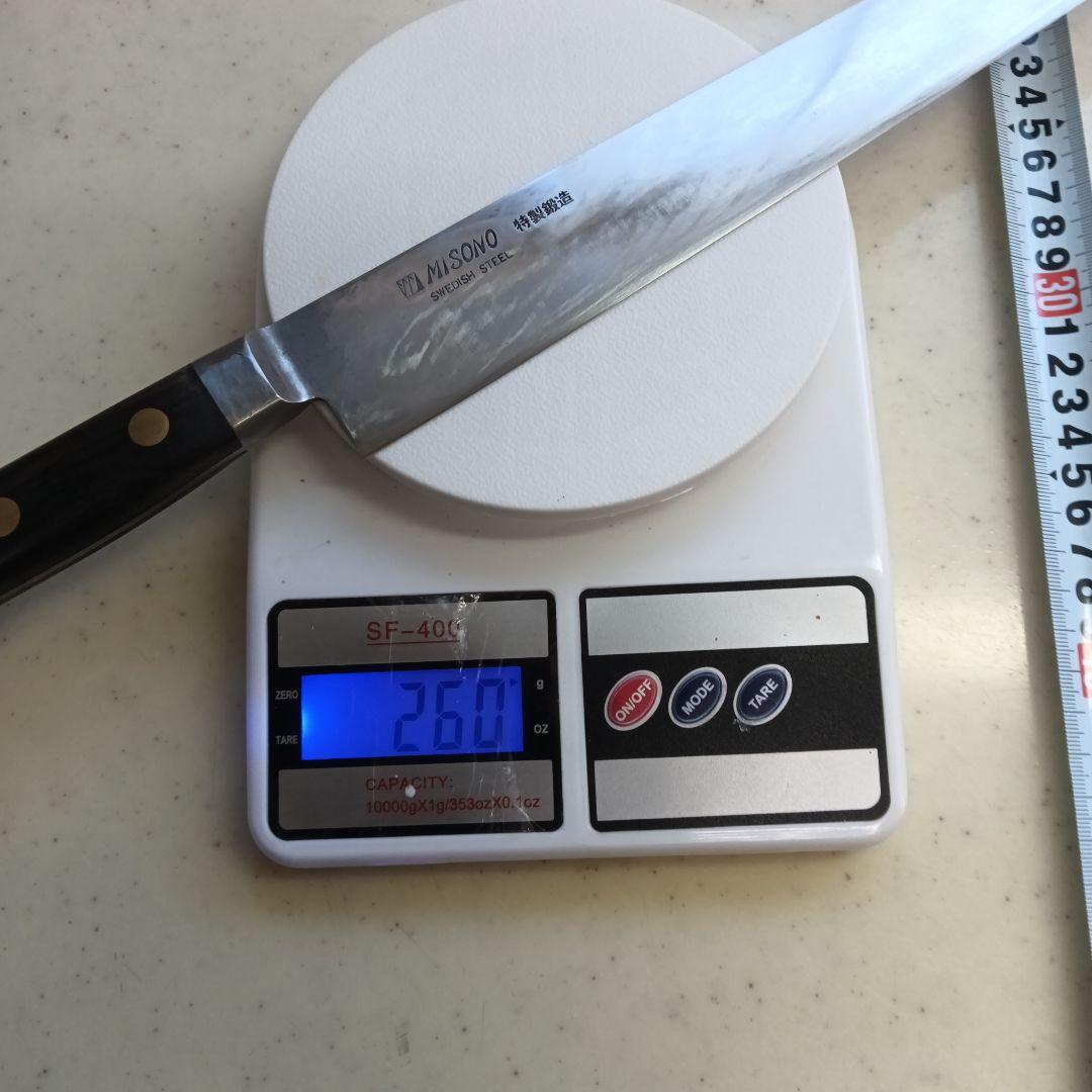 刃渡り約33cmの筋引 　misono