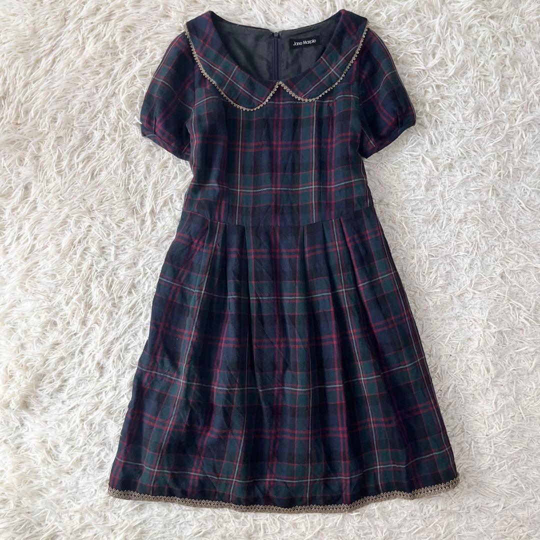 Jane Marple ジェーンマープル　チェック柄 半袖ワンピース