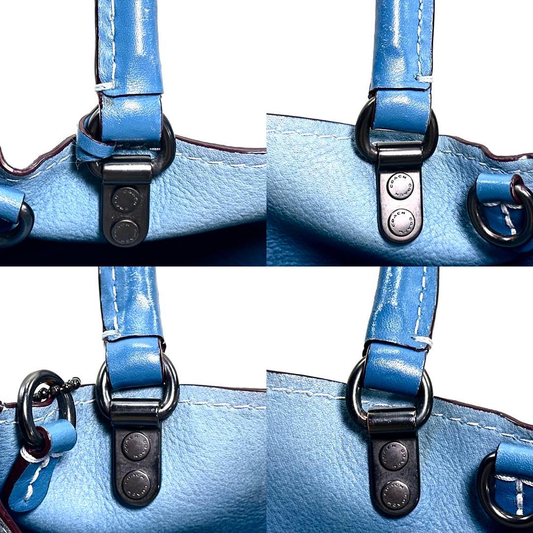 【美品】コーチ 10486 ローグ25 2way ハンドバッグ レザー 斜め掛け