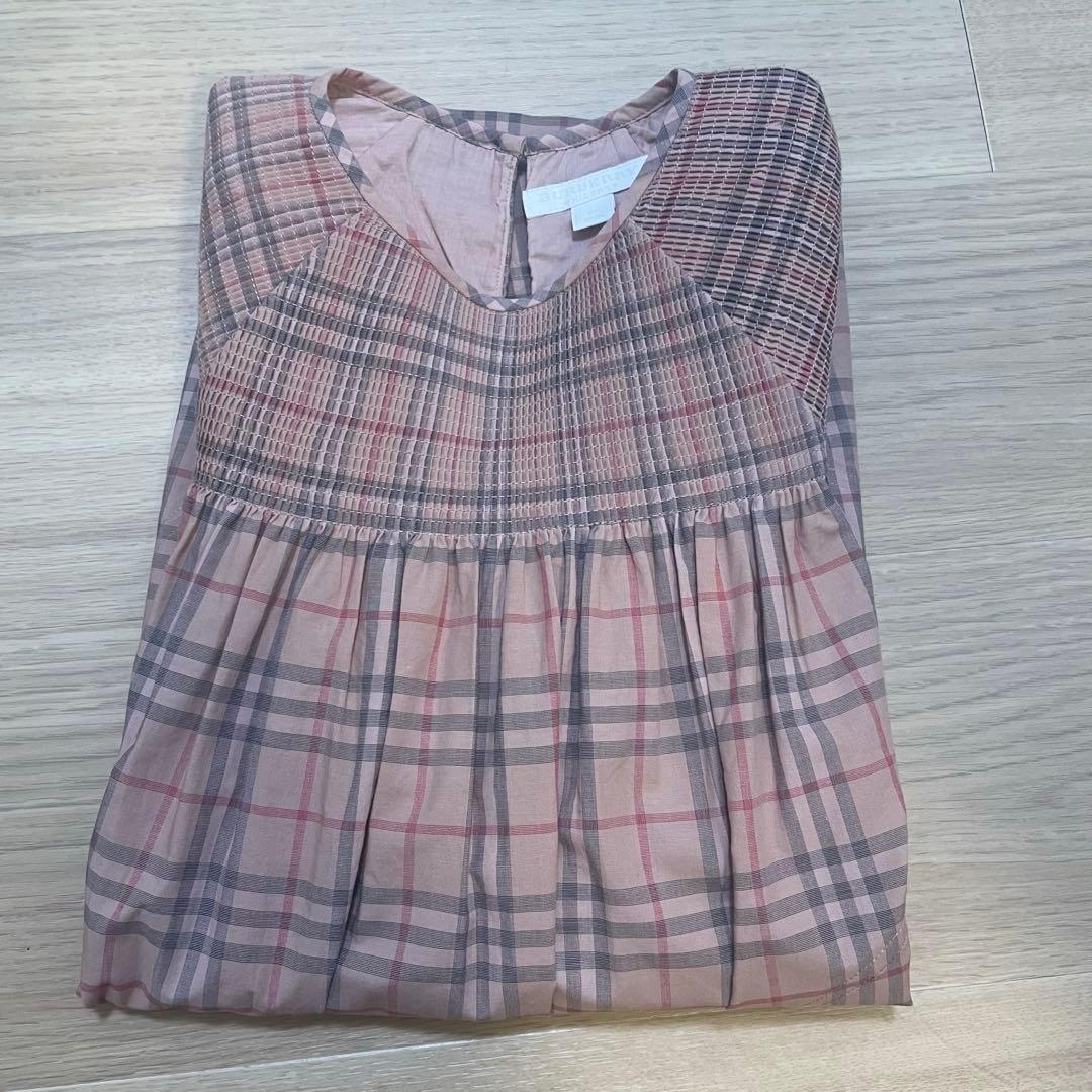 BURBERRY CHILDLENチェック柄 長袖ワンピース