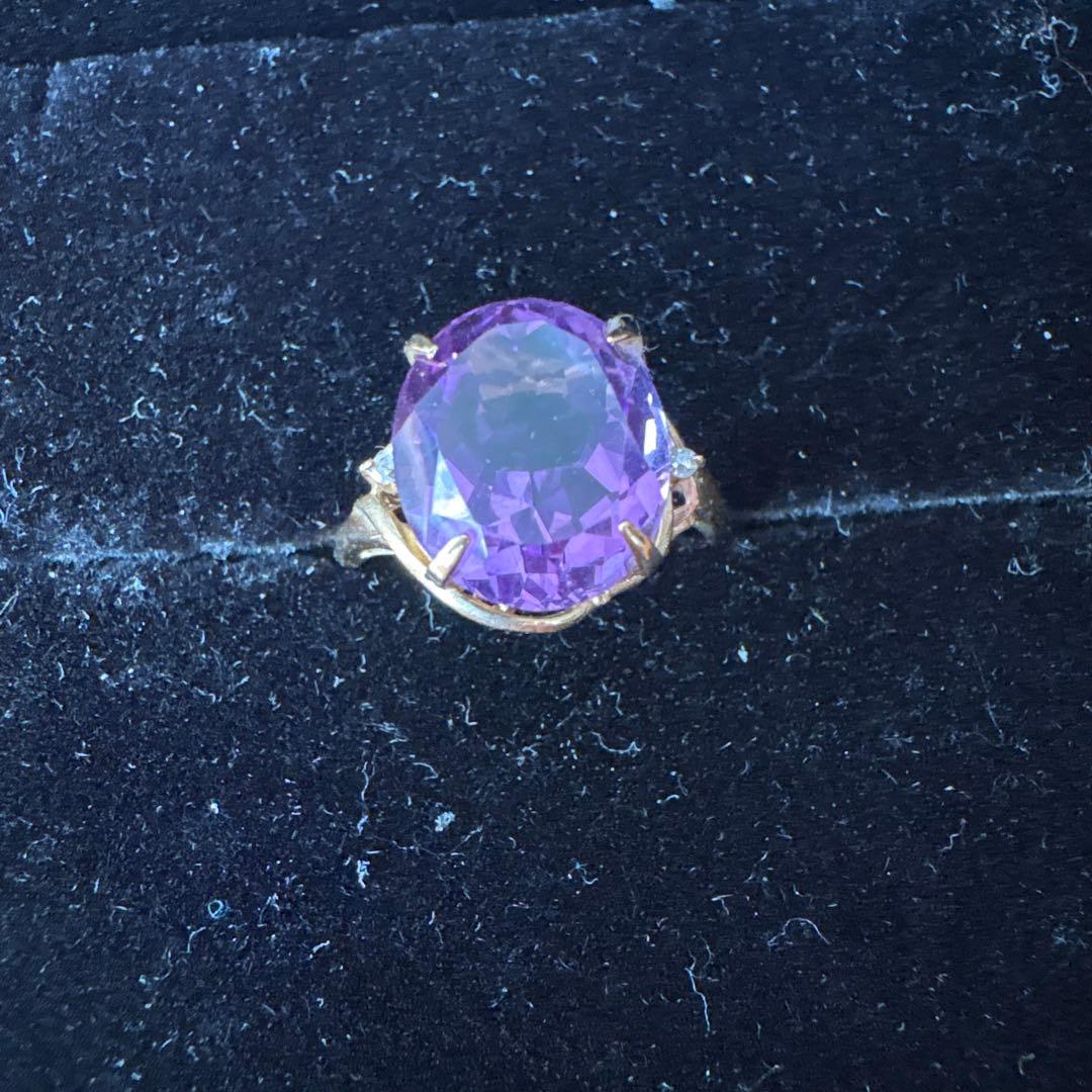 アメジストオーバルクラシカルカットリング
