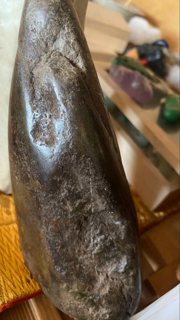 【極希少 初出し】古墳期 古玉製 特大型15.5cm 石棒状祭祀具 神聖呪具