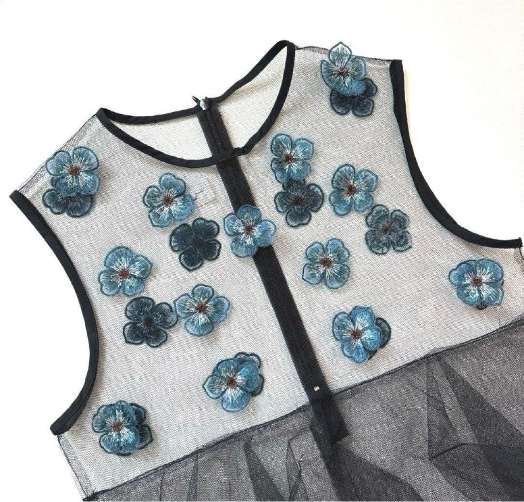 tsuyoshi yao ツヨシヤオ チュール フラワー トップス