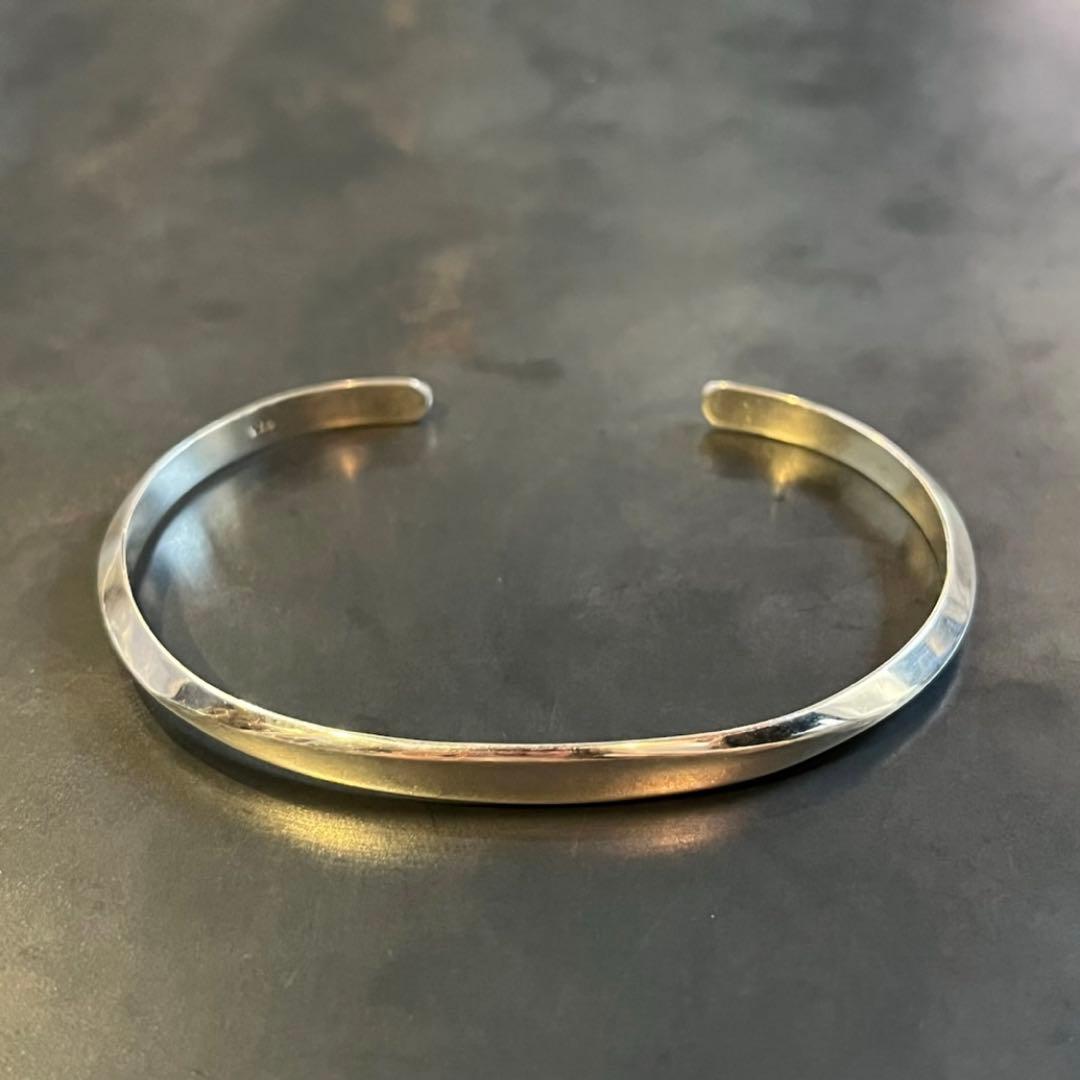SILVER925 PLANE DESIGN BANGLE/シルバー/バングル