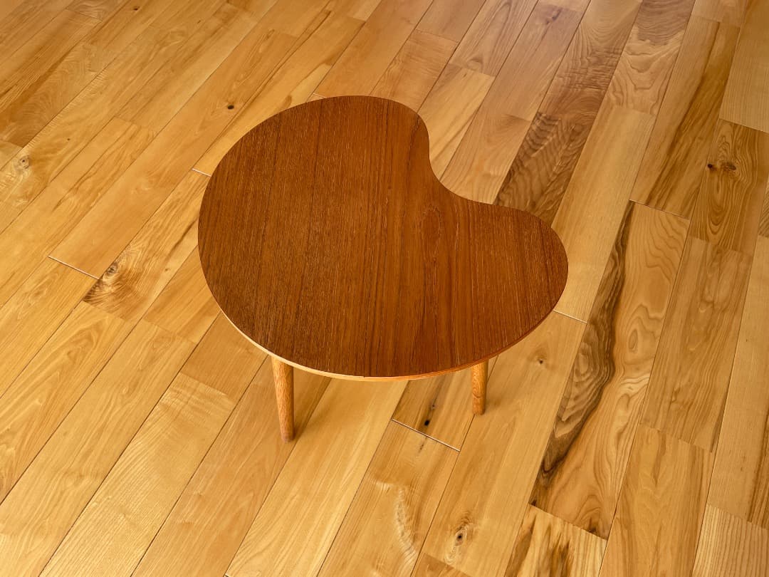 デンマーク製/キドニーシェイプ/サイドテーブル