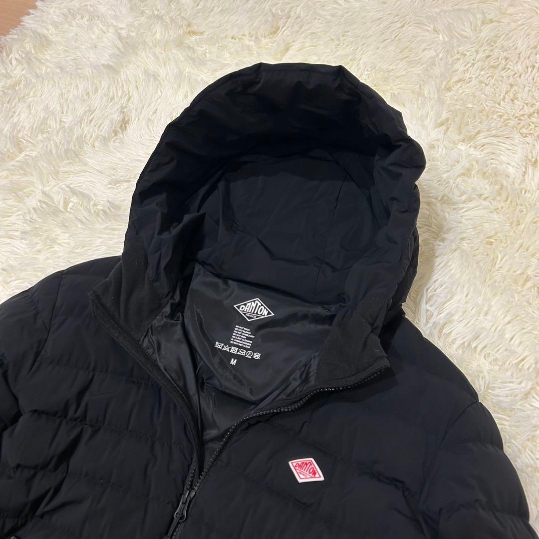極美品 DANTON ダントン ロング ダウン フード ジャケット M 黒