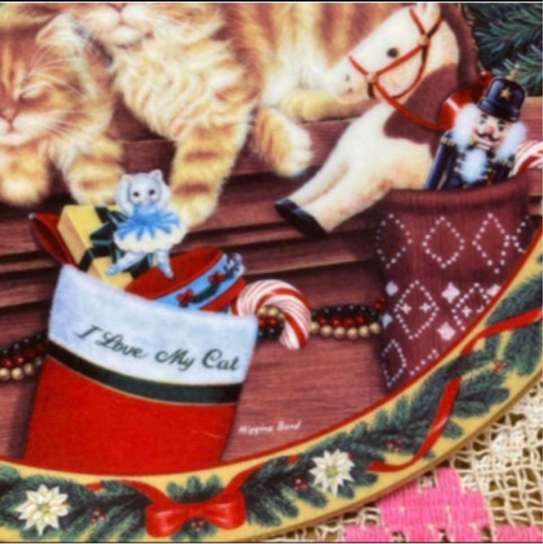 《証明書付》限定品No.付き【Cozy Kittens】猫　ネコXmas 飾り皿