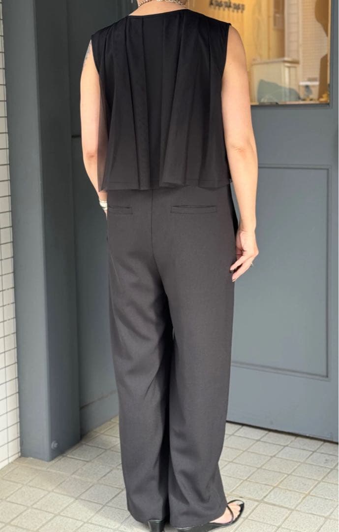 cyan×kusukusu バックチュールサロペット