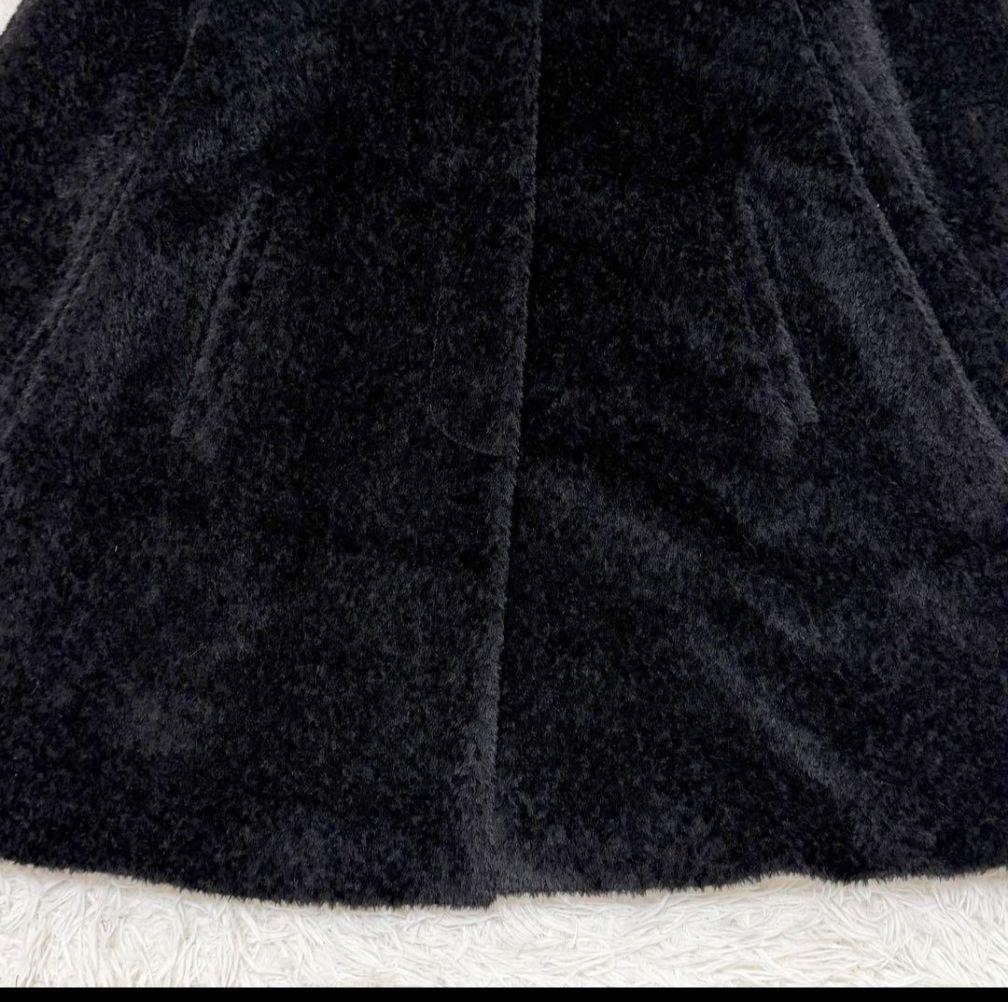 極美品 MaxMara アルパカ シャギーコート 黒 テディ　40 M〜L